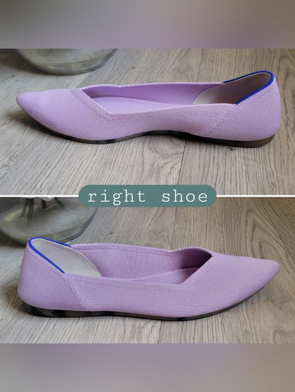Rothy's The Point Soft Orchid Lilac & Tortoise Sole Flats, Women US 8.5 EU 39 - Picture 8 of 16